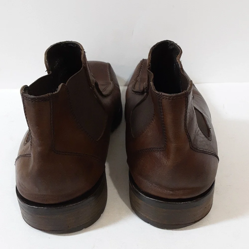 Rush Gordon Rush men Chelsea ankle boot leather brown 11 pull on casual y2k